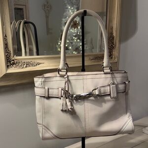 Coach Hamptons Cream Satchel Bag